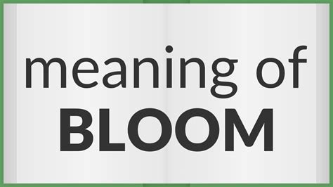 blofm|bloom meaning.